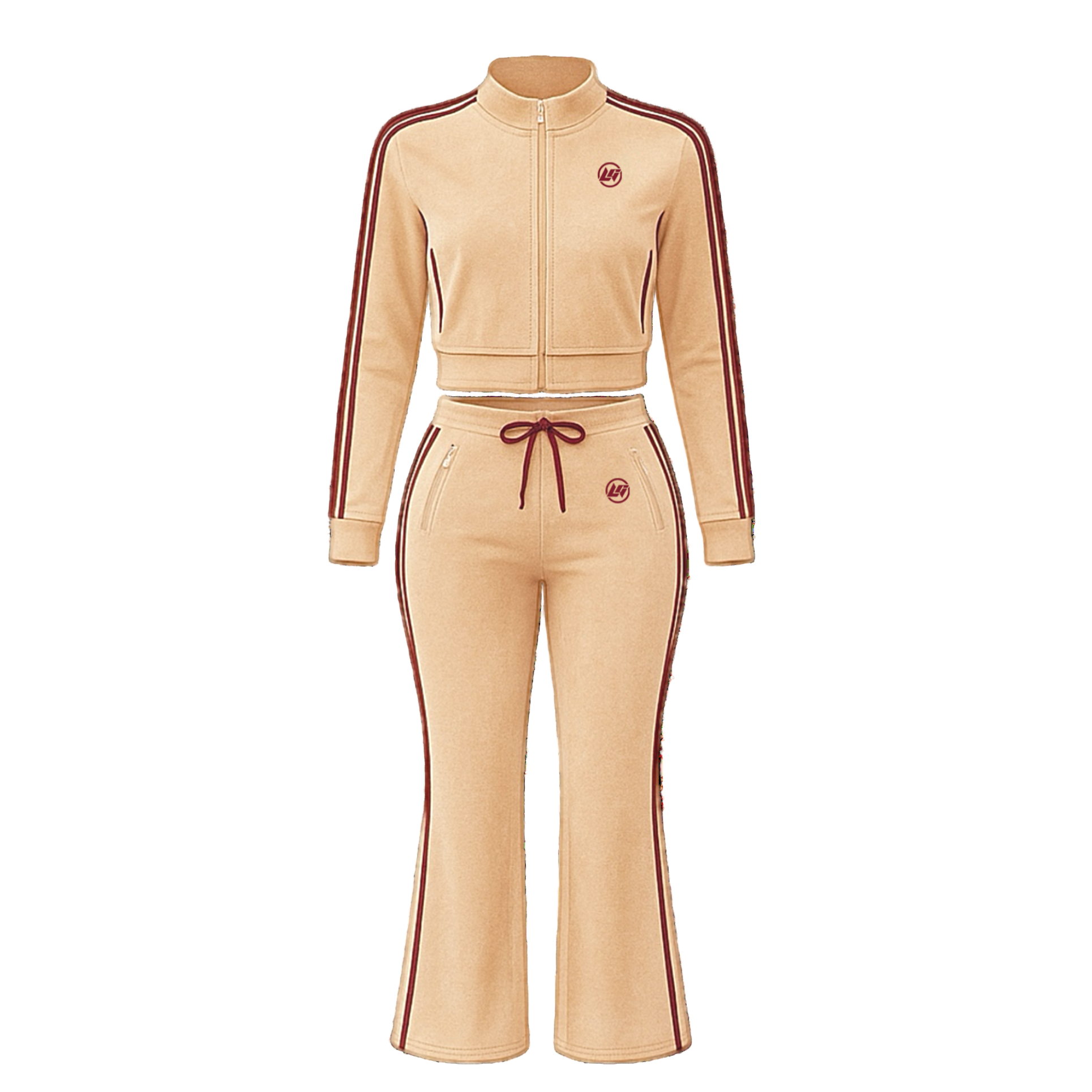 Cream velour set